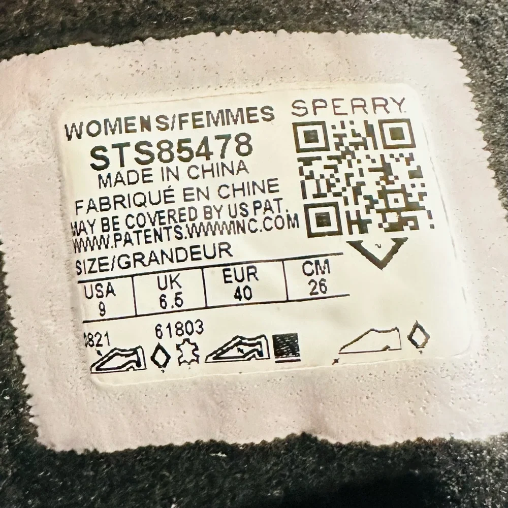 Women's Sperry Saltwater‎ Heel Duck Boots Black STS85478 Size 9Medium M Leather